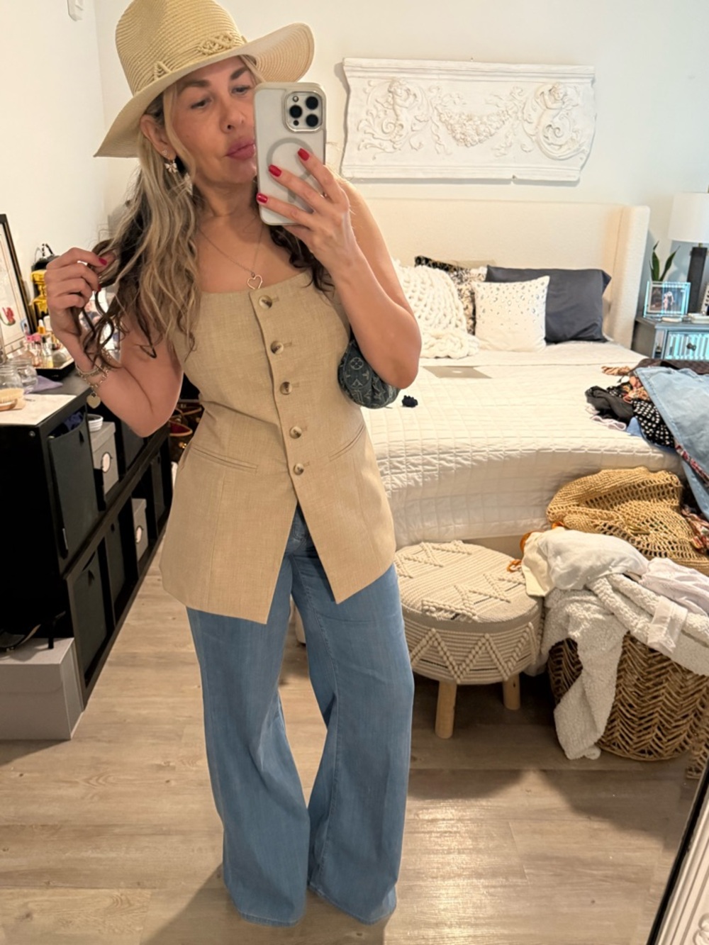 Rachel Zoe Tan Vest and Pant set